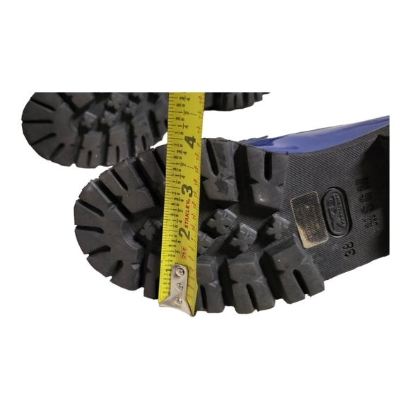 MSGM BLUE PATENT FLORAL LOAFERS Made in Italy SZ 38 - Picture 14 of 16